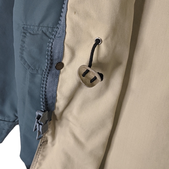 VTG Woolrich Men's Cotton Nylon Full Zip & Snap Anorak Jacket Coat Hood Medium - Picture 4 of 15